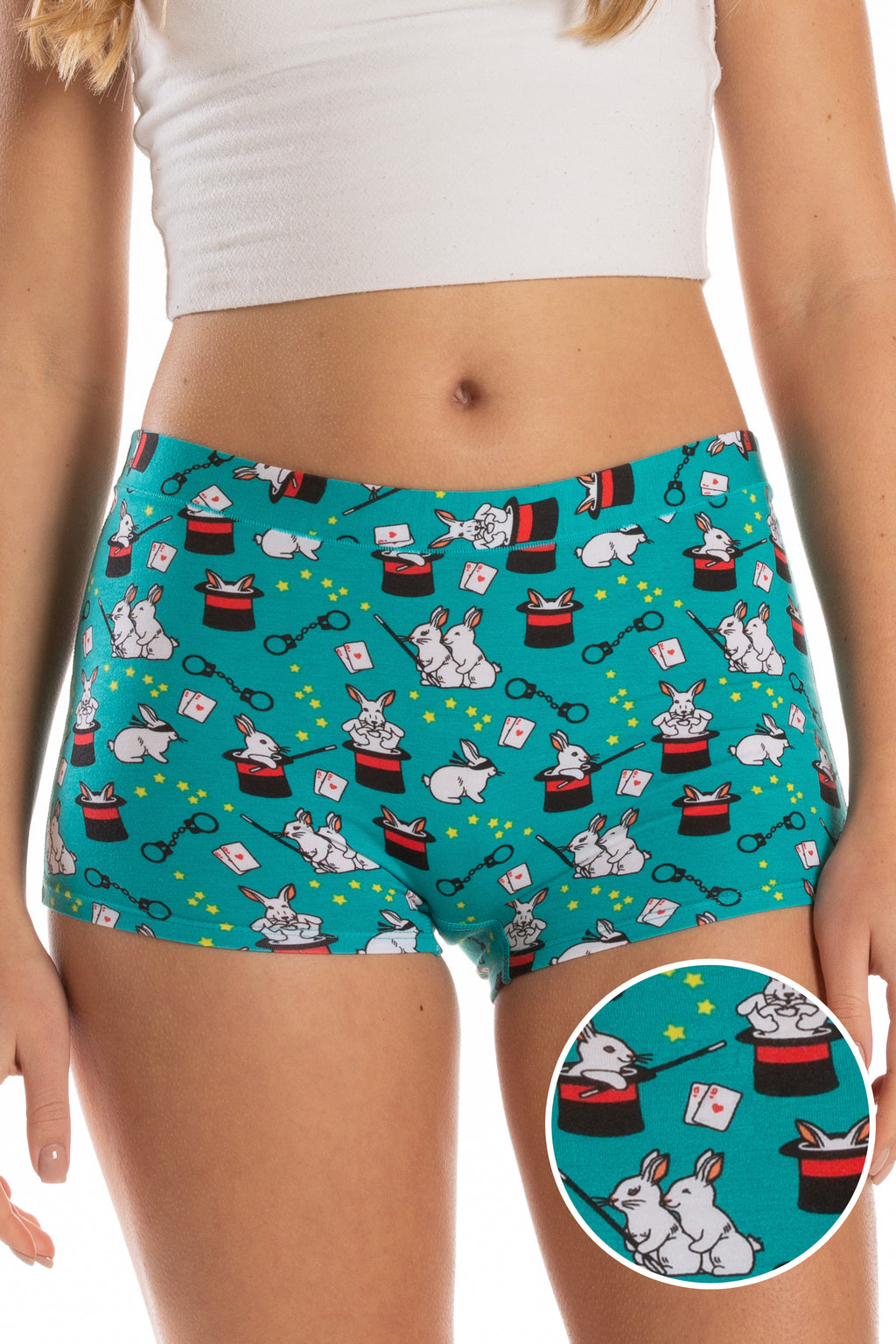 The AbracaDoMe | Magic Bunny Modal Boyshort Underwear - Shinesty