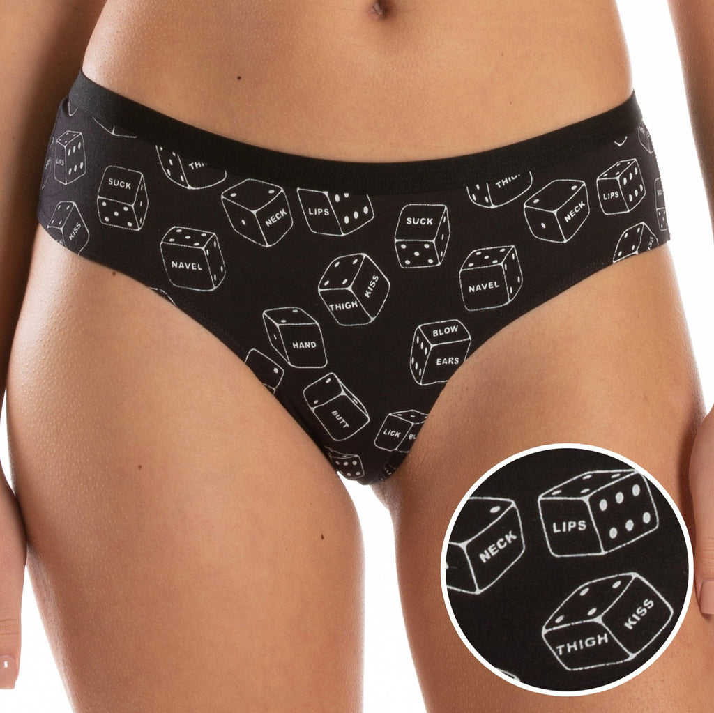 The Free For All | Glow In The Dark Dice Cheeky Underwear - Shinesty