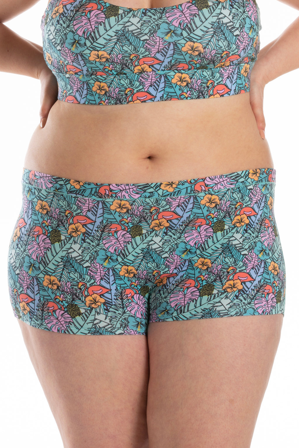 The Hot Tropic | Tropical Flamingo Modal Boyshort Underwear - Shinesty