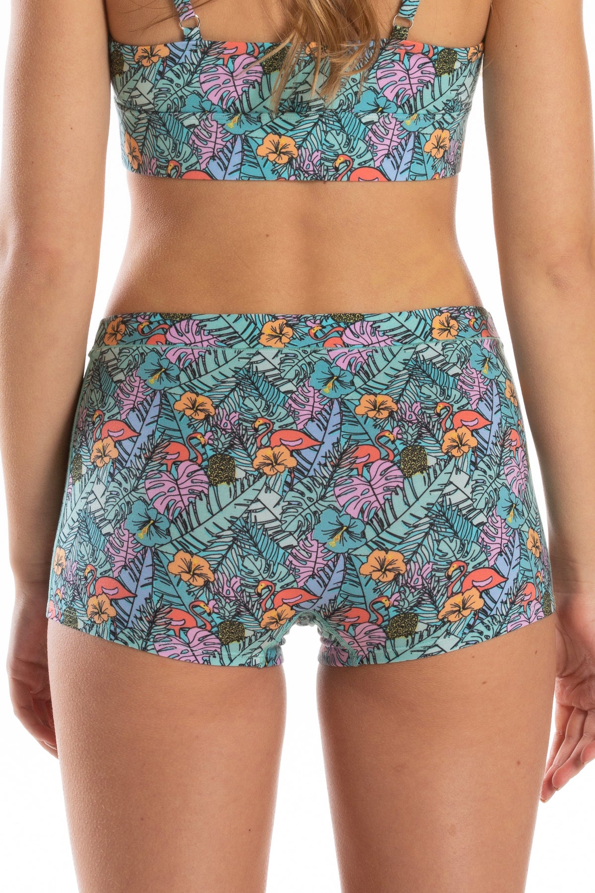 The Hot Tropic | Tropical Flamingo Modal Boyshort Underwear - Shinesty