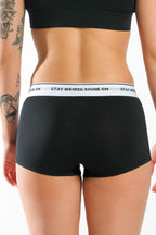 The Anthem | Black Shinesty Modal Boyshort Underwear - Shinesty