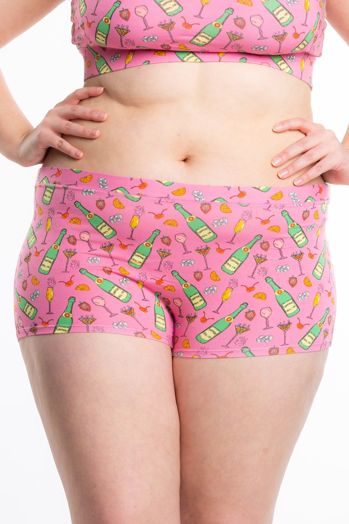 The Aperitif | Champagne Modal Boyshort Underwear - Shinesty
