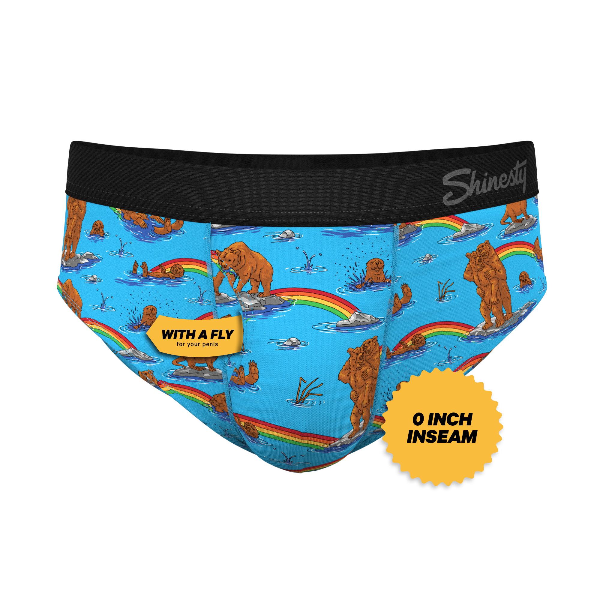 The Bear | Bear and Otter Rainbow Ball Hammock® Pouch Underwear Briefs - Shinesty