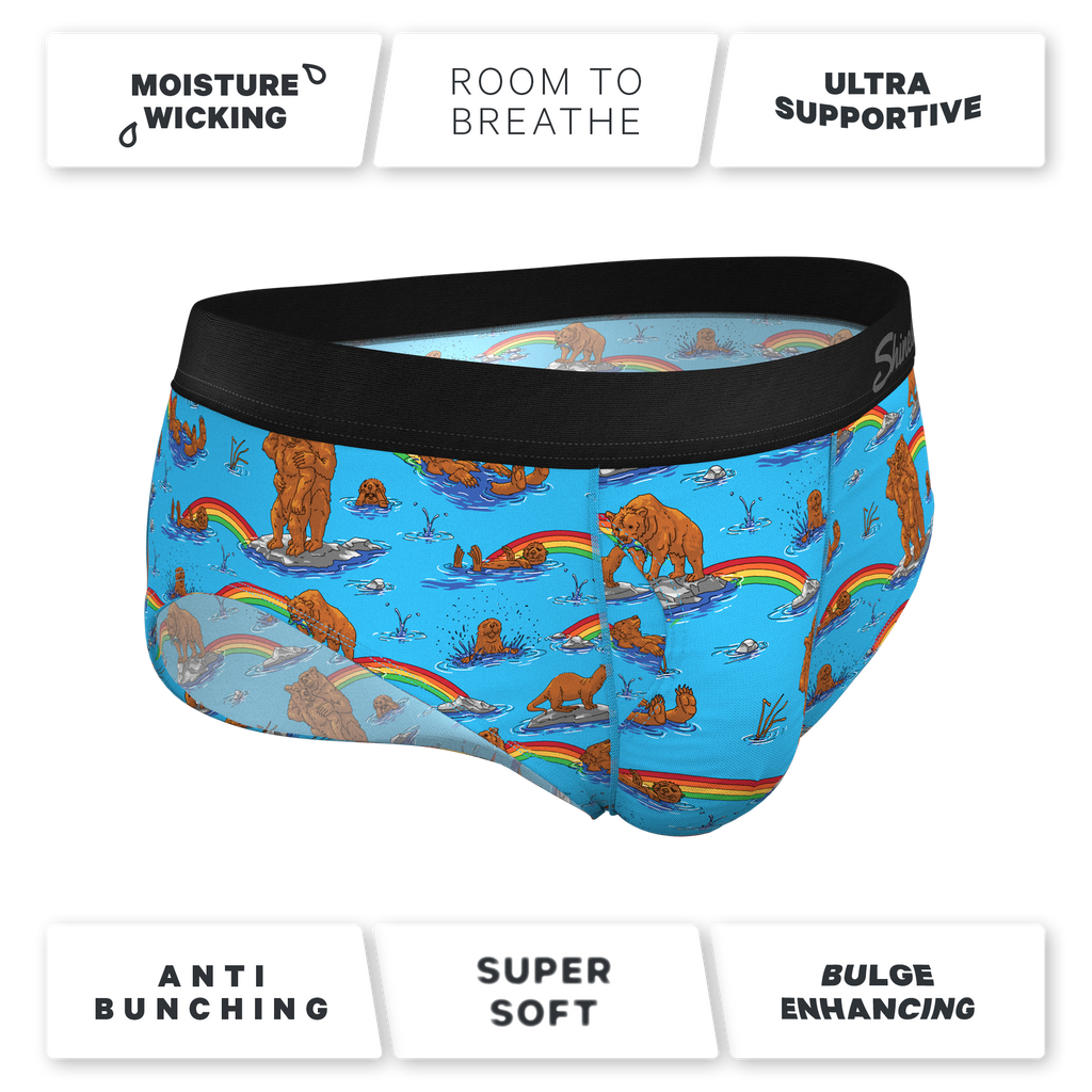 The Bear | Bear and Otter Rainbow Ball Hammock® Pouch Underwear Briefs - Shinesty