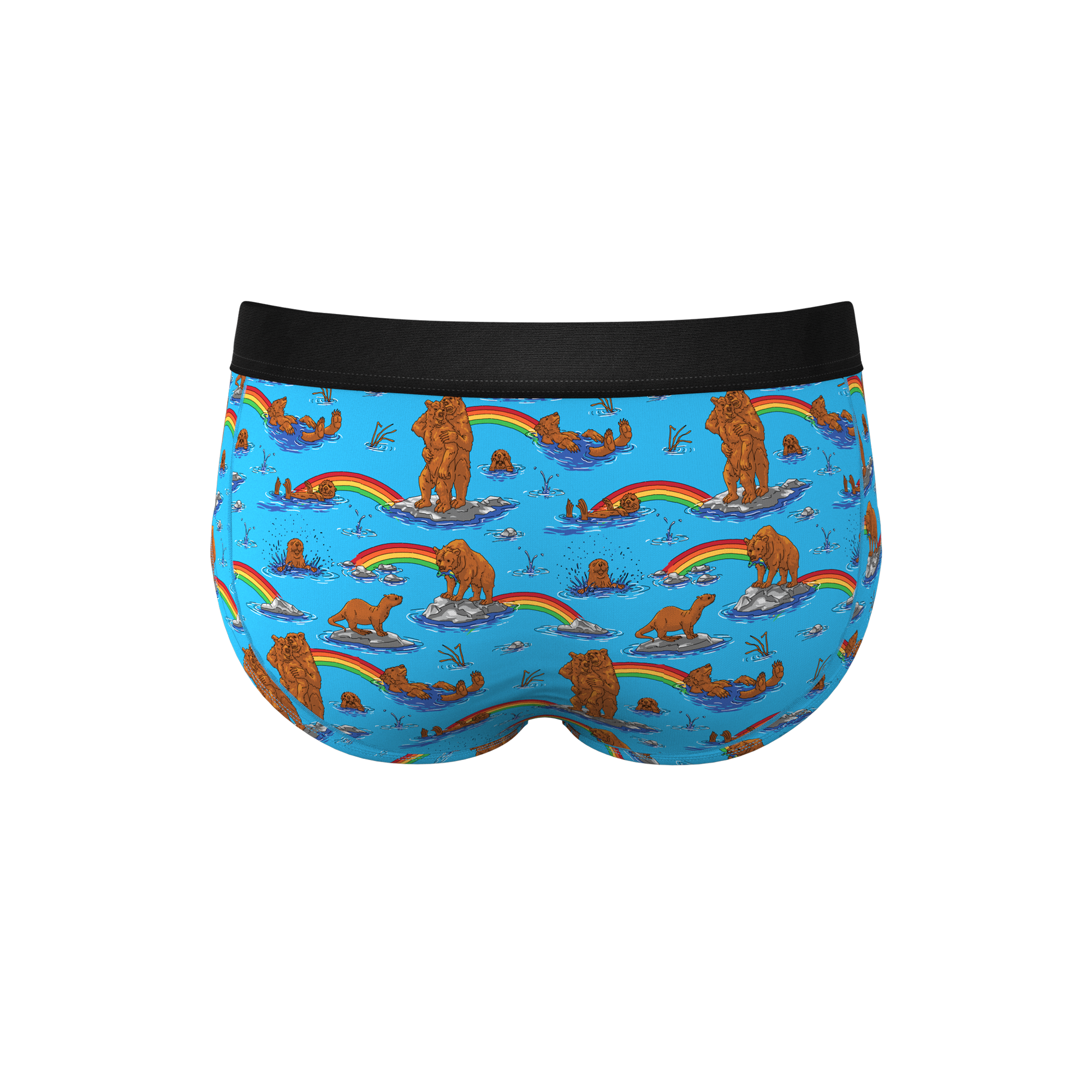The Bear | Bear and Otter Rainbow Ball Hammock® Pouch Underwear Briefs - Shinesty