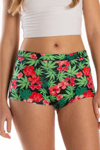 The Bongstera | Tropical Weed Modal Boyshort Underwear - Shinesty