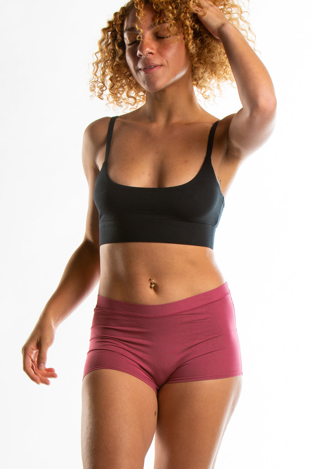 The Bordeaux | Mauve Boyshort Underwear - Shinesty