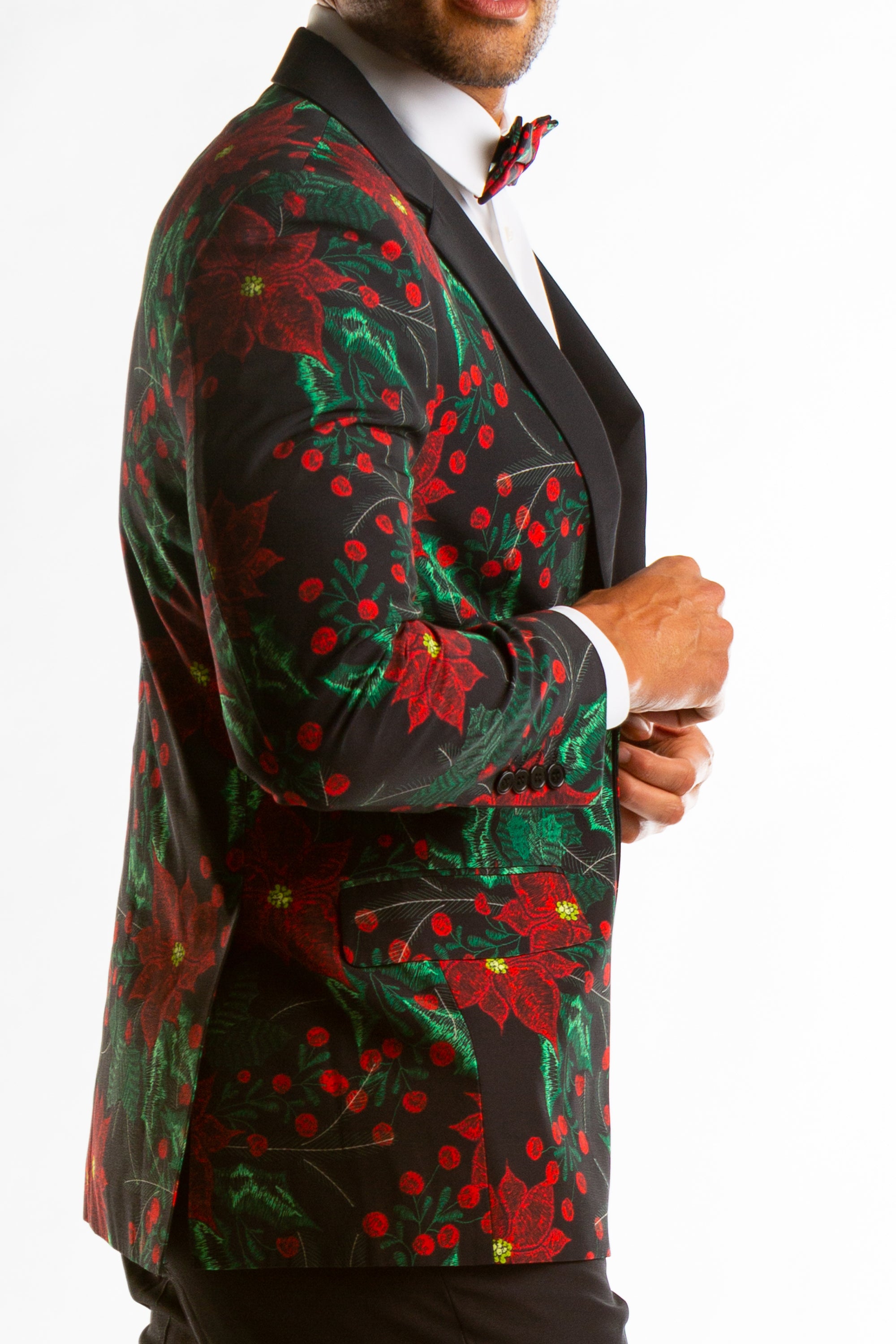The Centerpiece | Poinsettia Ugly Christmas Suit - Shinesty