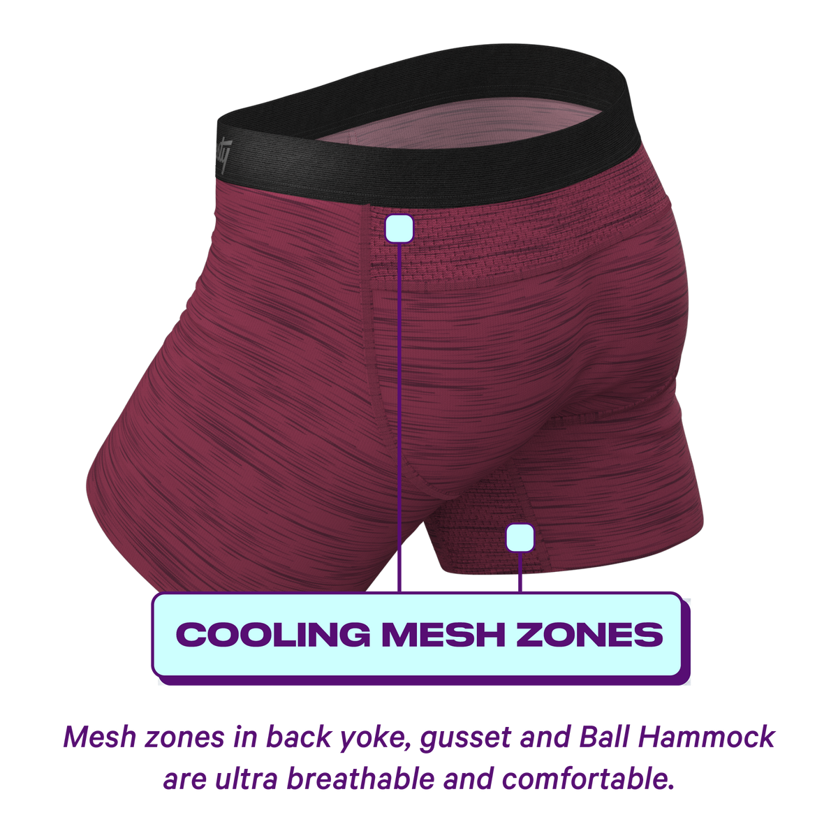 The Chili Pepper | Dark Red paradICE™ Cooling Ball Hammock® Underwear - Shinesty