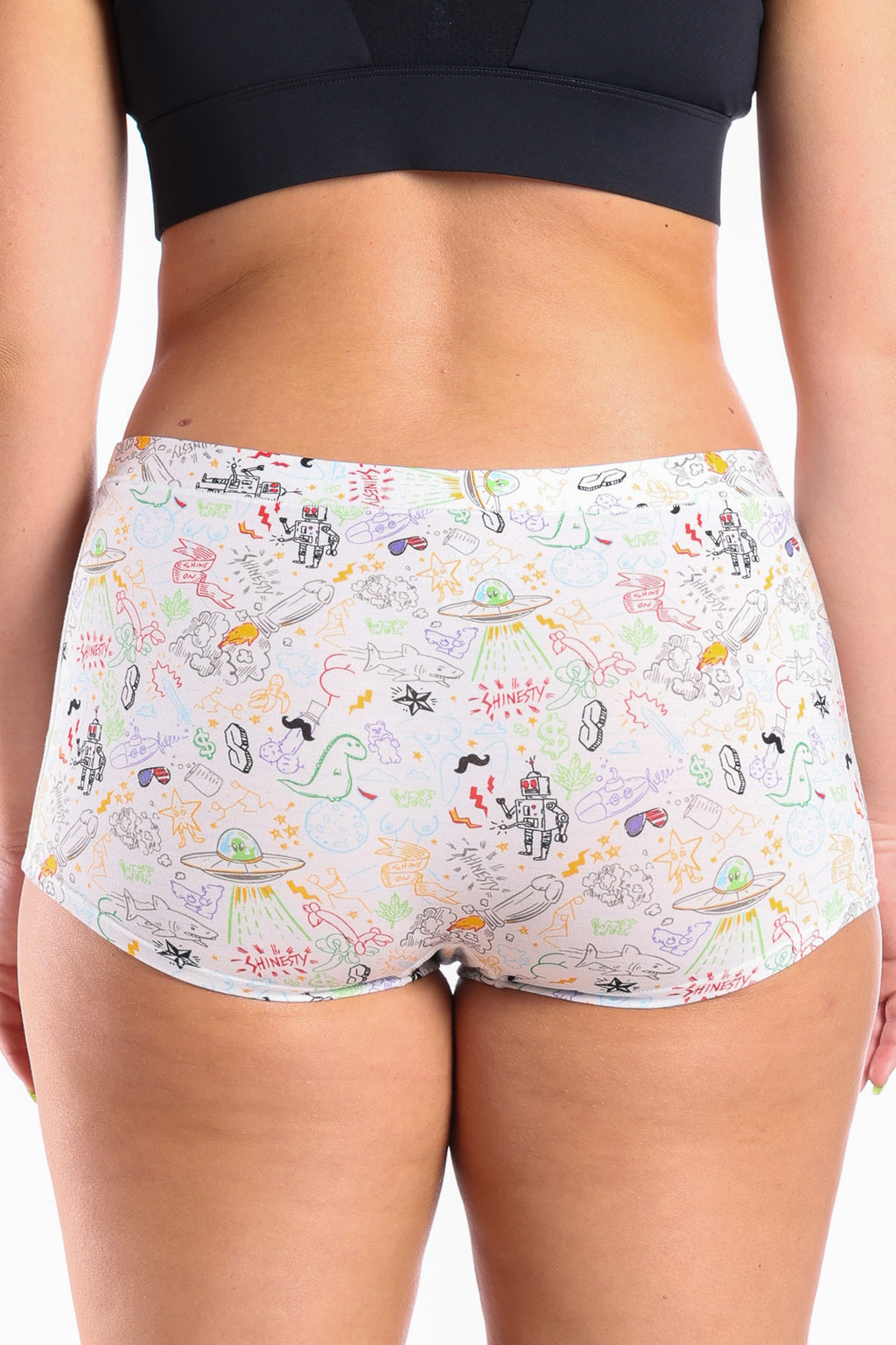 The Daily Detention | Doodle Modal Boyshort Underwear - Shinesty