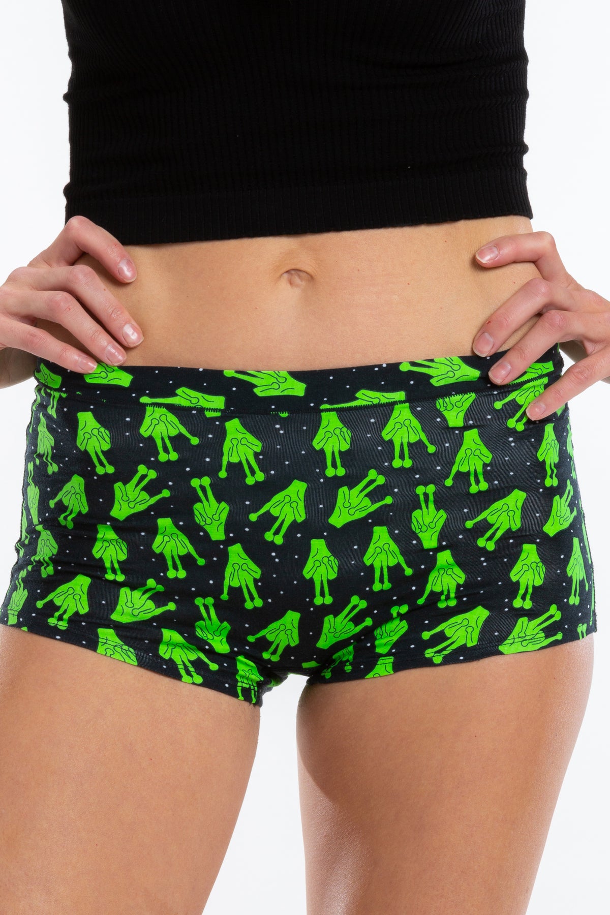 The Foreign Phalange | Alien Hands Modal Boyshort Underwear - Shinesty