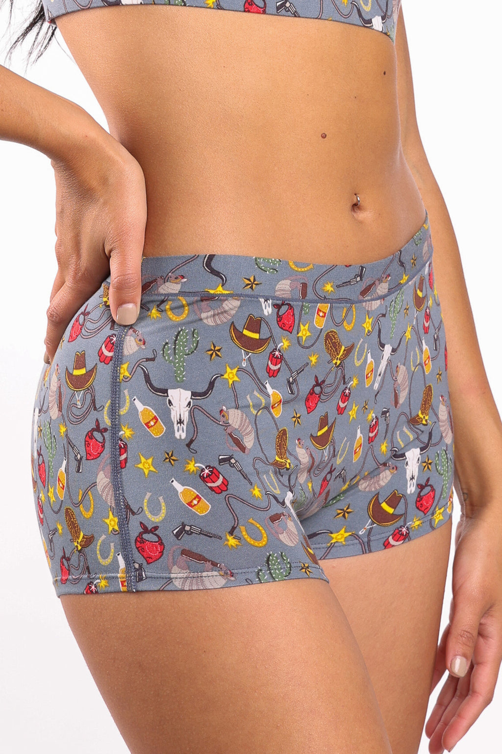 The Giddy Up | Western Modal Boyshort Underwear - Shinesty