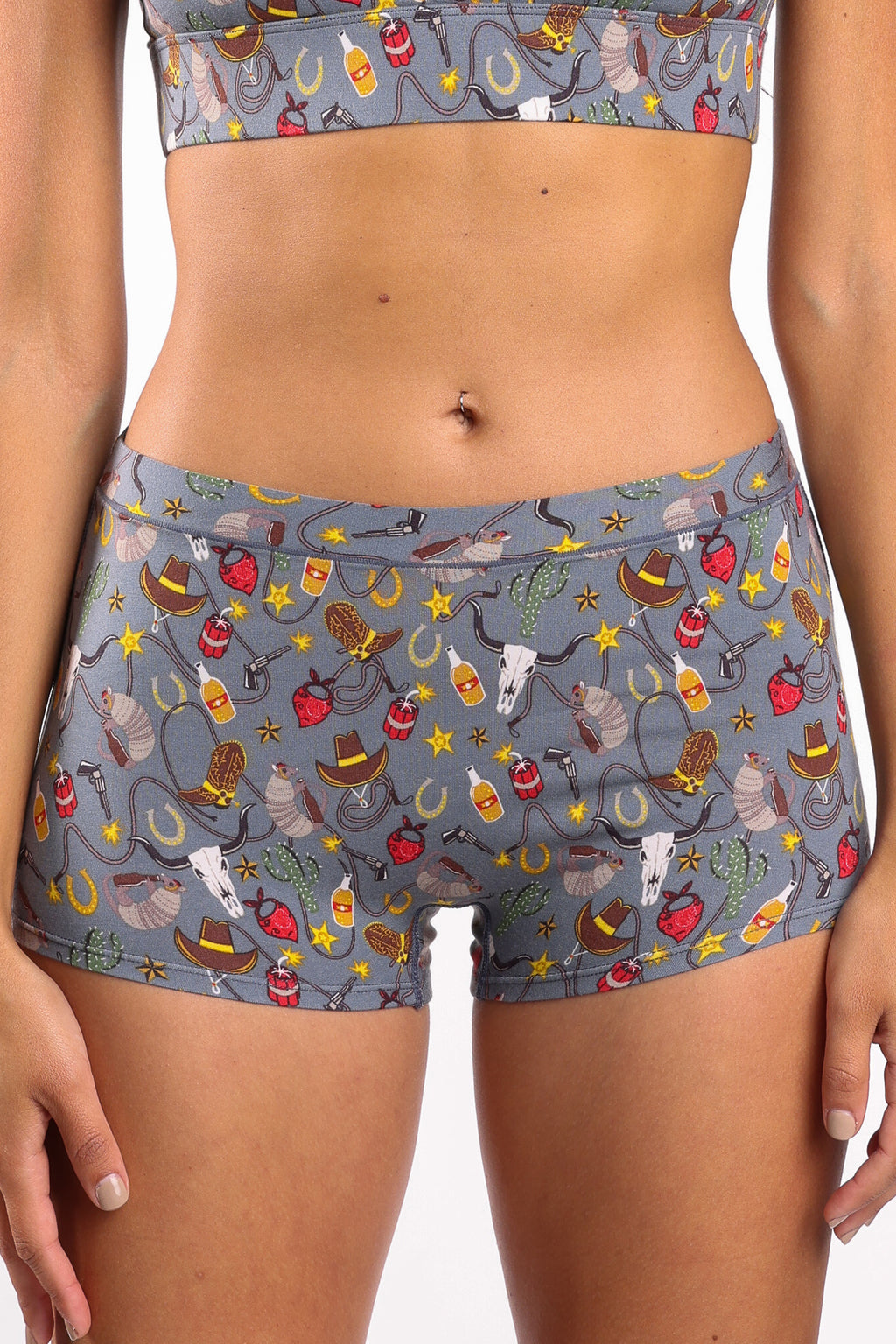 The Giddy Up | Western Modal Boyshort Underwear - Shinesty