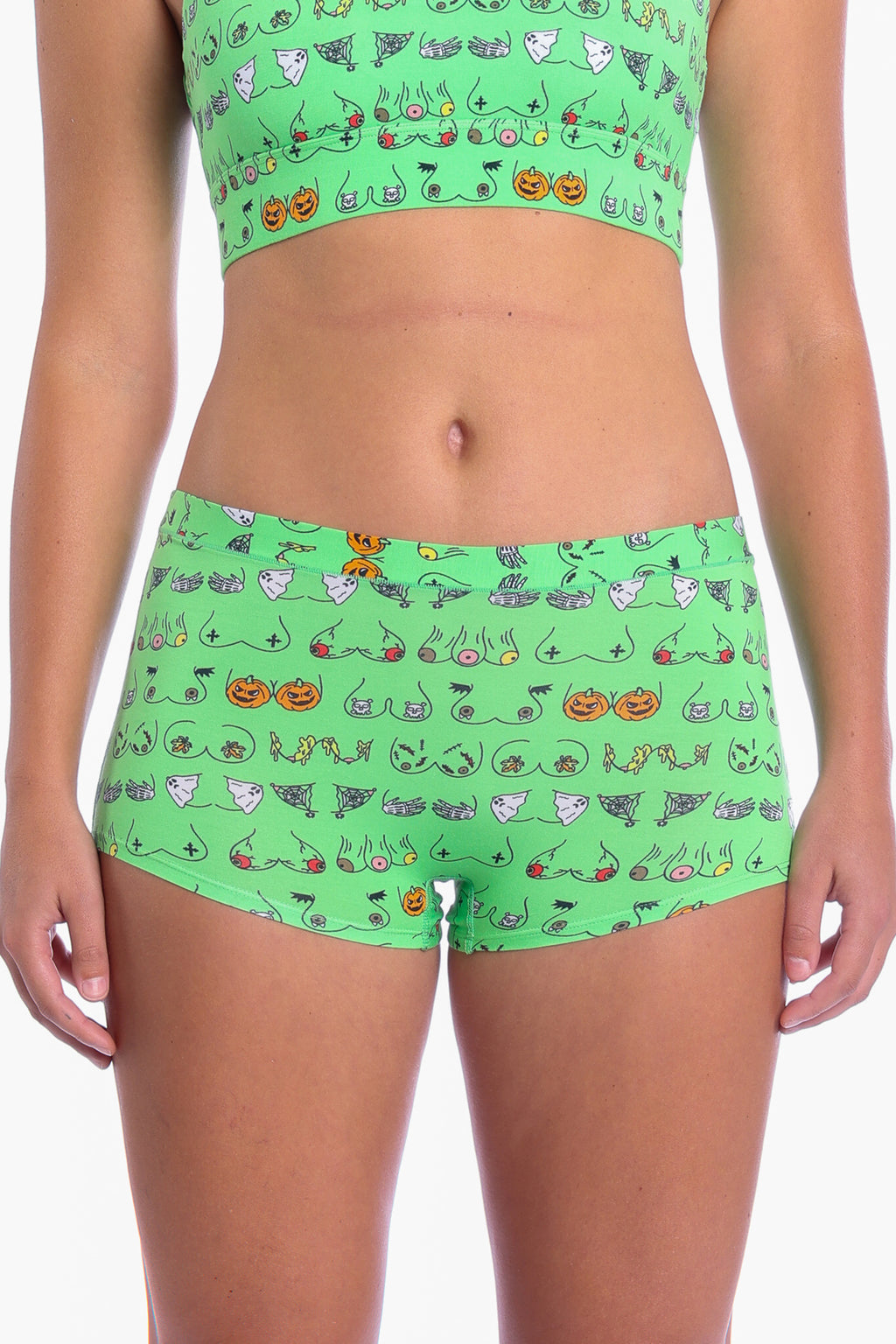 The Haunted Honkers | Halloween Bust Modal Boyshort Underwear - Shinesty