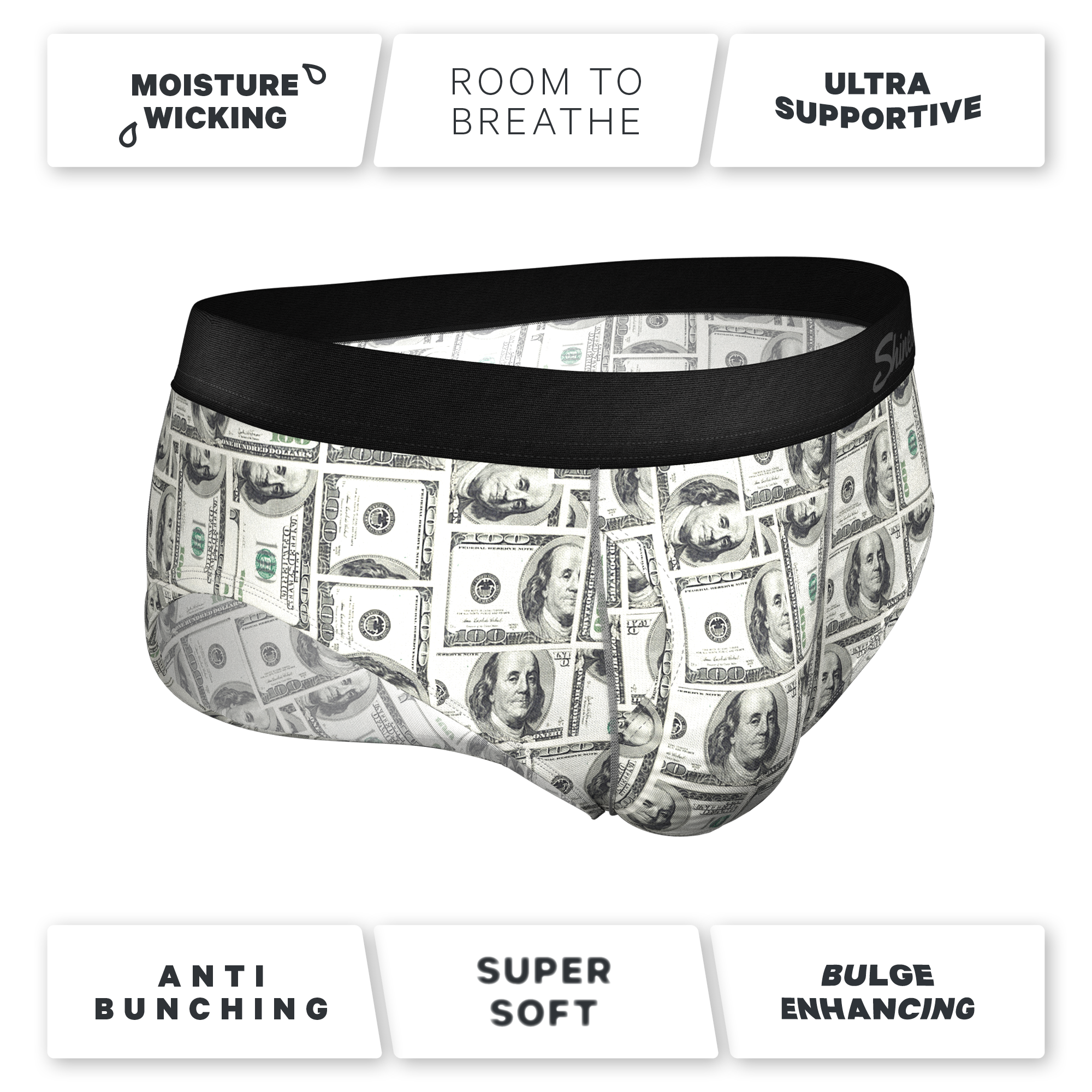 The High Roller | Money Ball Hammock® Pouch Underwear Briefs - Shinesty