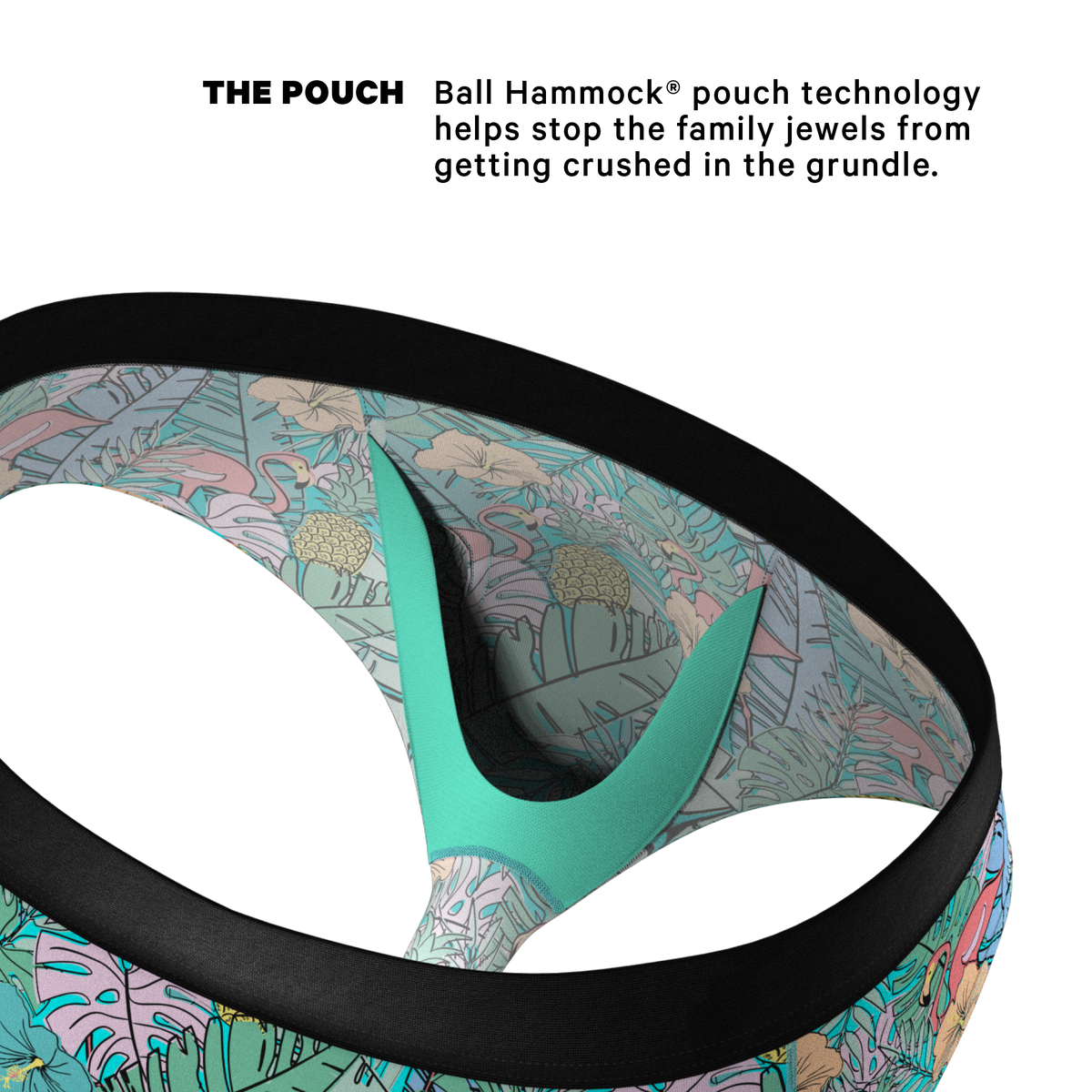 The Hot Tropic | Tropical Flamingo Ball Hammock® Underwear Briefs - Shinesty