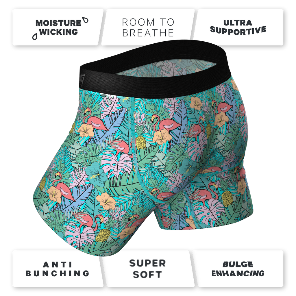 The Hot Tropic | Tropical Flamingo Ball Hammock® Pouch Underwear - Shinesty