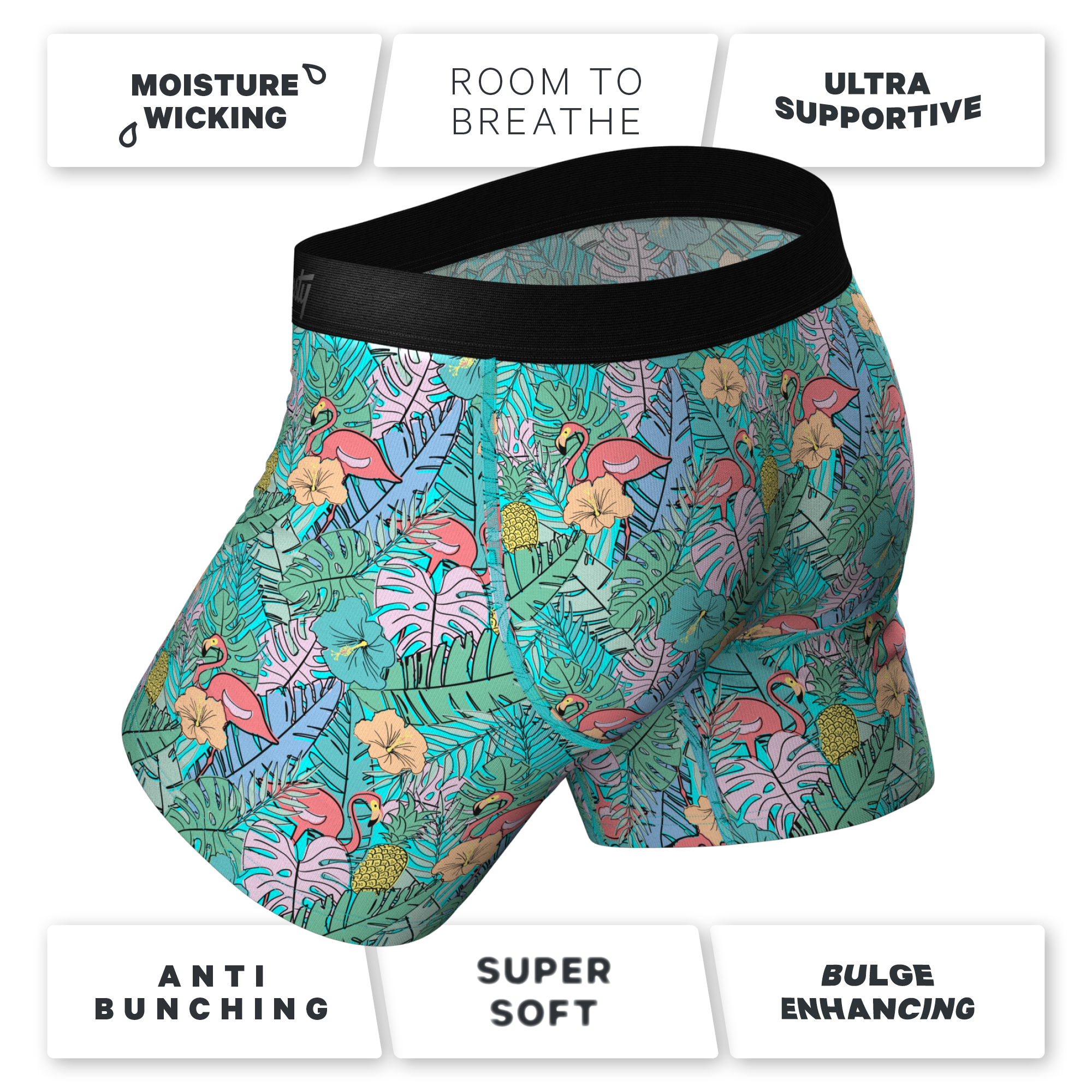 The Hot Tropic | Tropical Flamingo Ball Hammock® Pouch Underwear - Shinesty