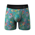 The Hot Tropic | Tropical Flamingo Ball Hammock® Pouch Underwear With Fly - Shinesty