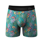 The Hot Tropic | Tropical Flamingo Ball Hammock® Pouch Underwear With Fly - Shinesty