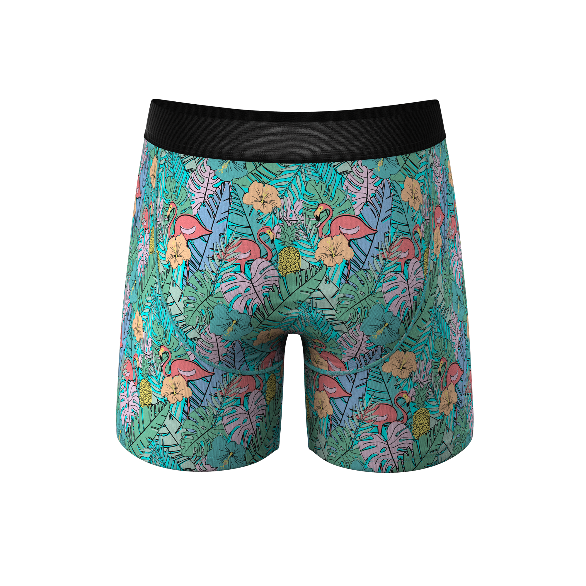 The Hot Tropic | Tropical Flamingo Ball Hammock® Pouch Underwear With Fly - Shinesty