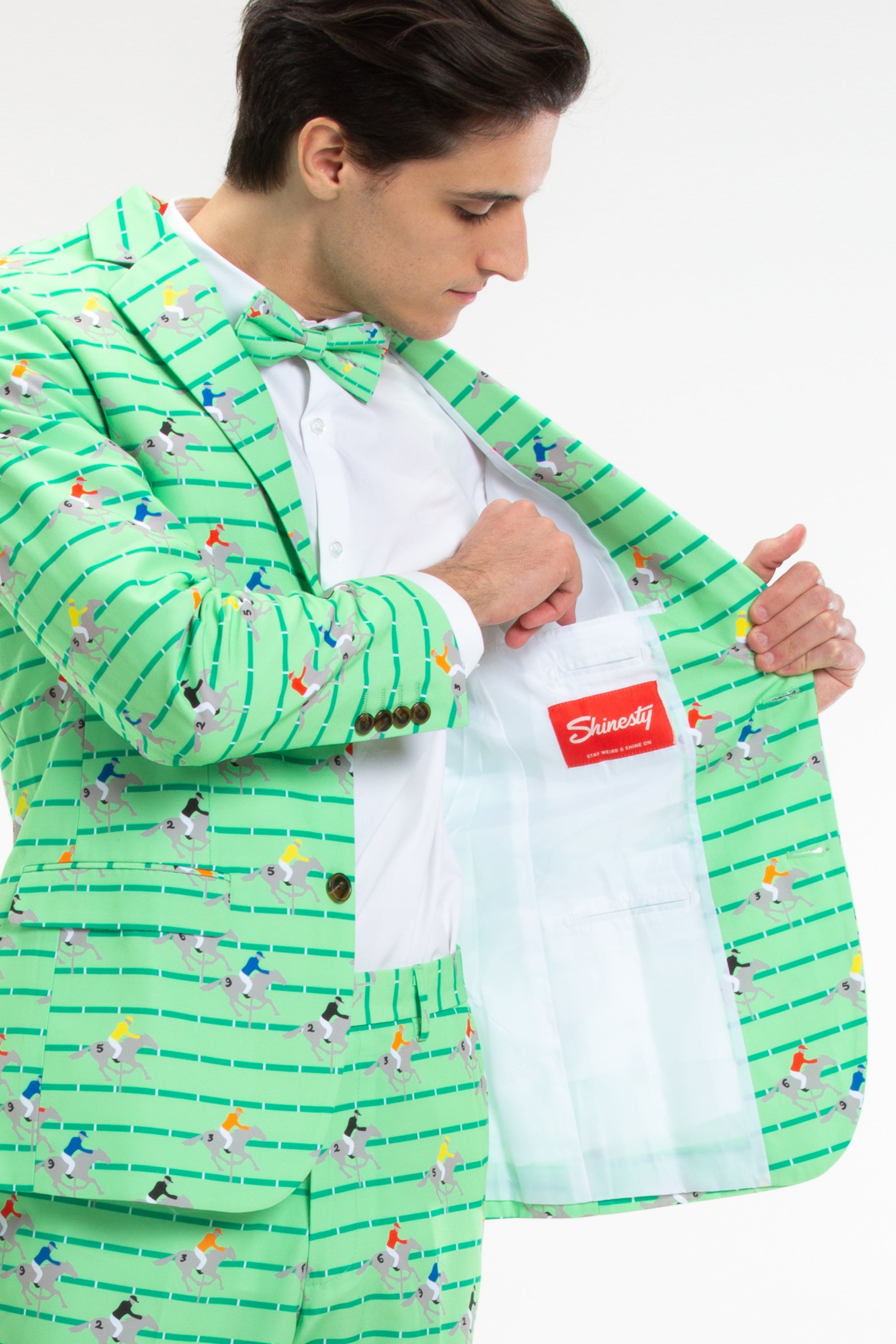 The Louisville | Derby Horse Racing Stripe Suit - Shinesty