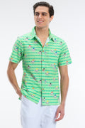 The Louisville | Derby Horse Racing Stripe Hawaiian Shirt - Shinesty
