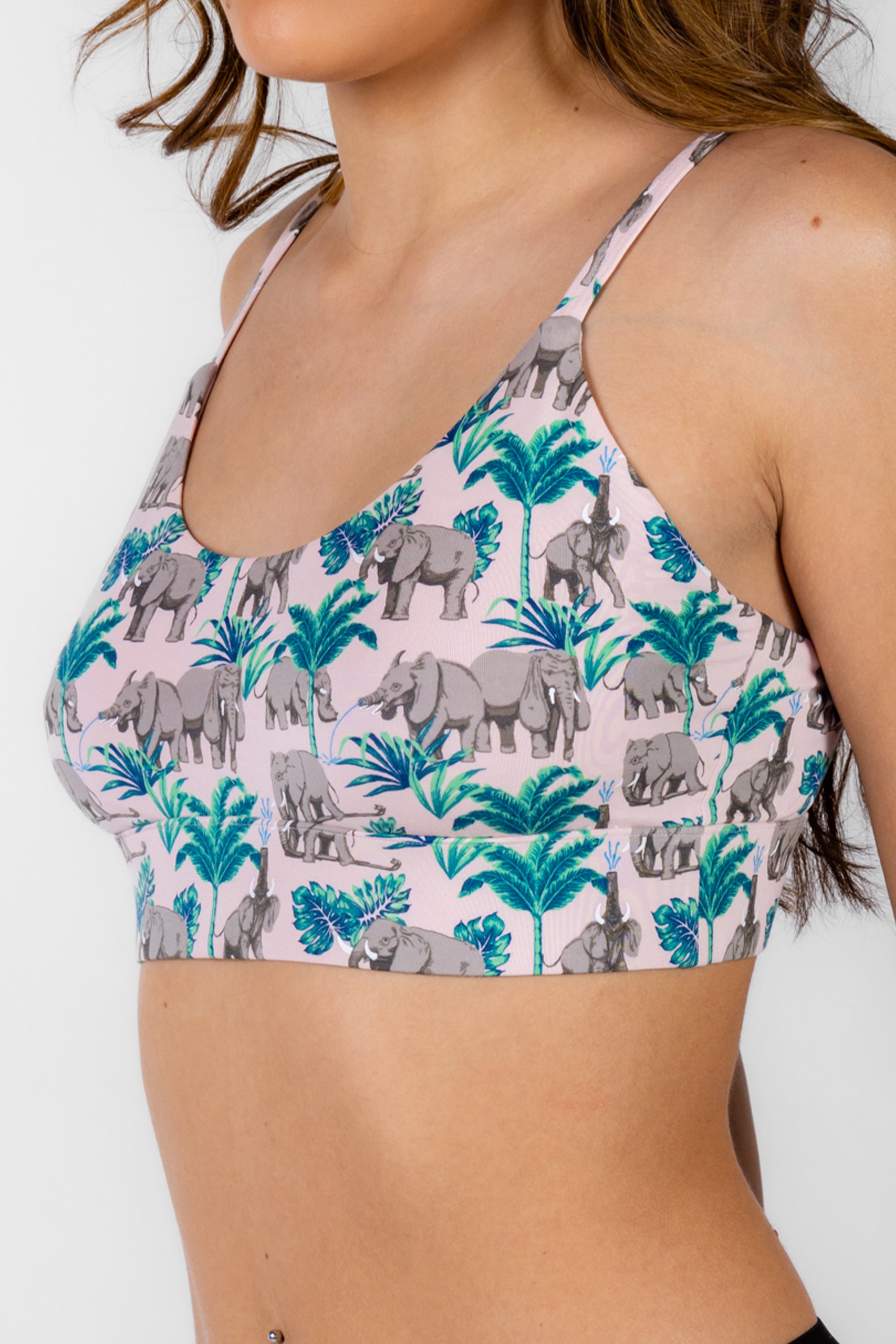 The Maximus | Tropical Elephants Boob Hammock™ Scoop Bralette - Shinesty