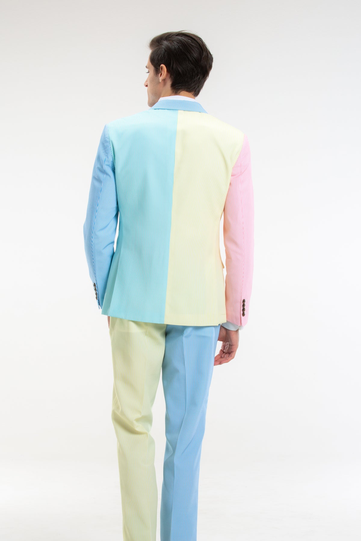 The Millionaires Row | Derby Color Block Stripe Suit - Shinesty