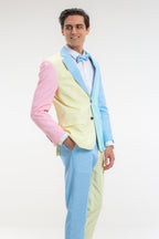 The Millionaires Row | Derby Color Block Stripe Suit - Shinesty