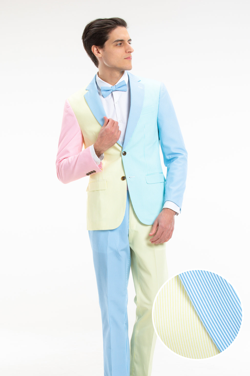 The Millionaires Row | Derby Color Block Stripe Suit - Shinesty