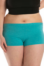 The Nerves of Teal | Teal Heather Modal Boyshort Underwear - Shinesty