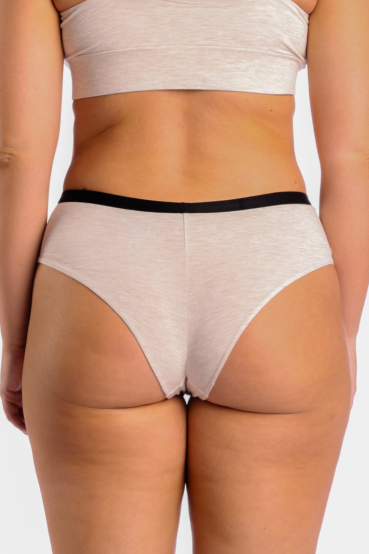 The Silver Fox | Oatmeal Heather Cheeky Underwear - Shinesty