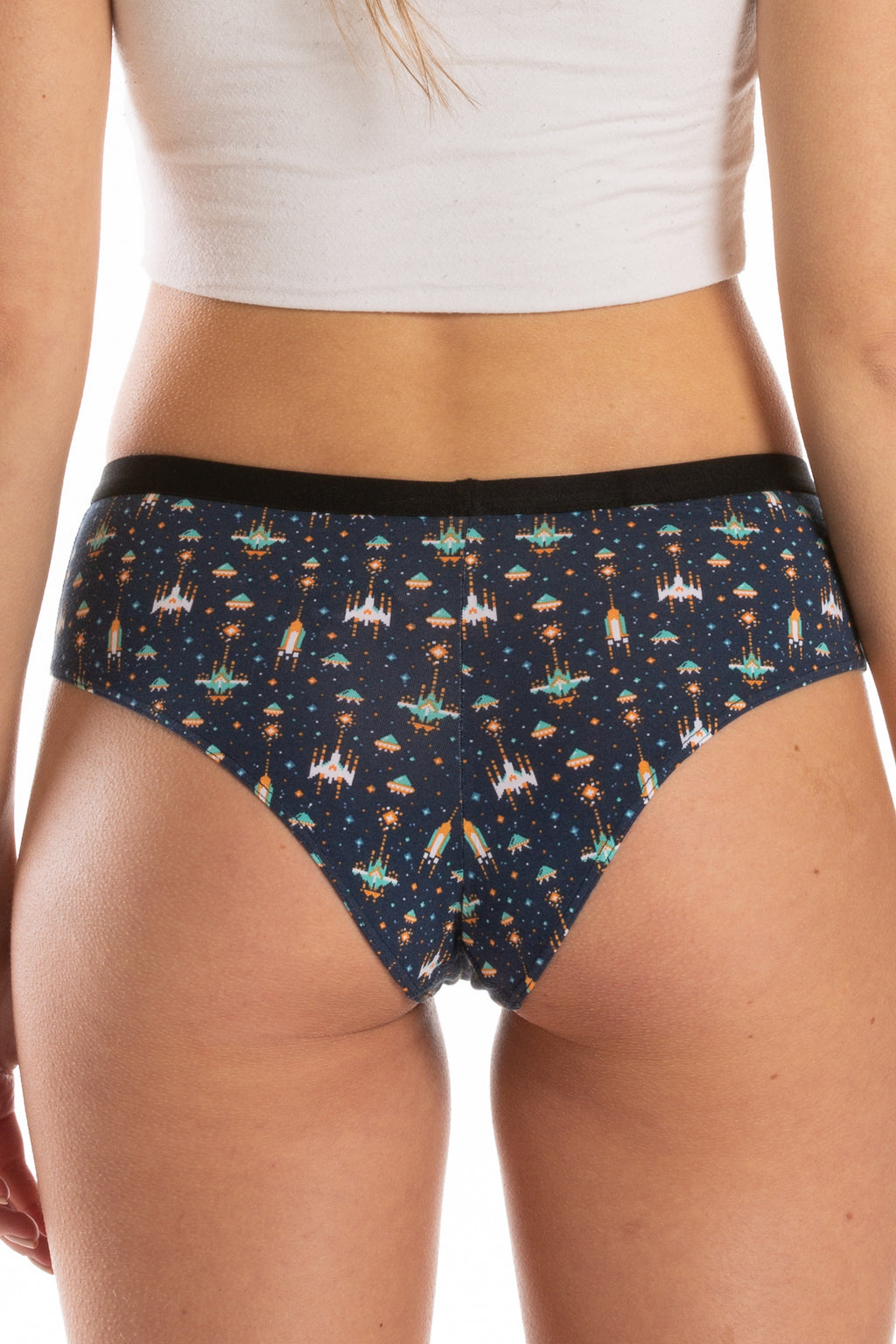 The Space Commando | Spaceship Print Cheeky Underwear - Shinesty