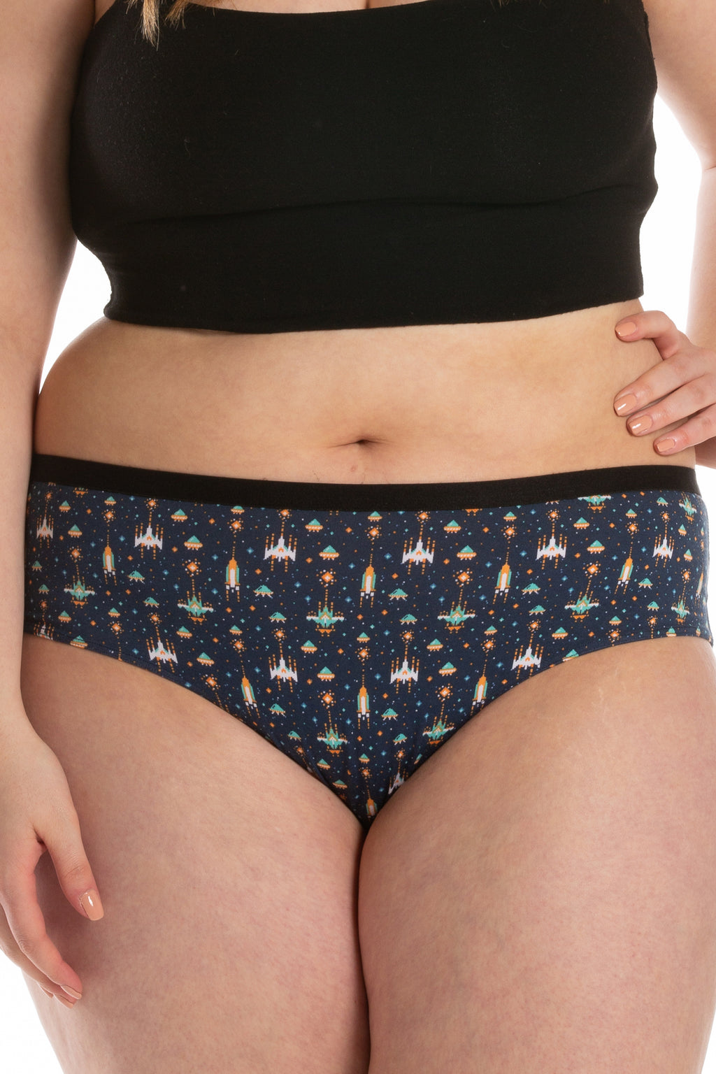 The Space Commando | Spaceship Print Cheeky Underwear - Shinesty