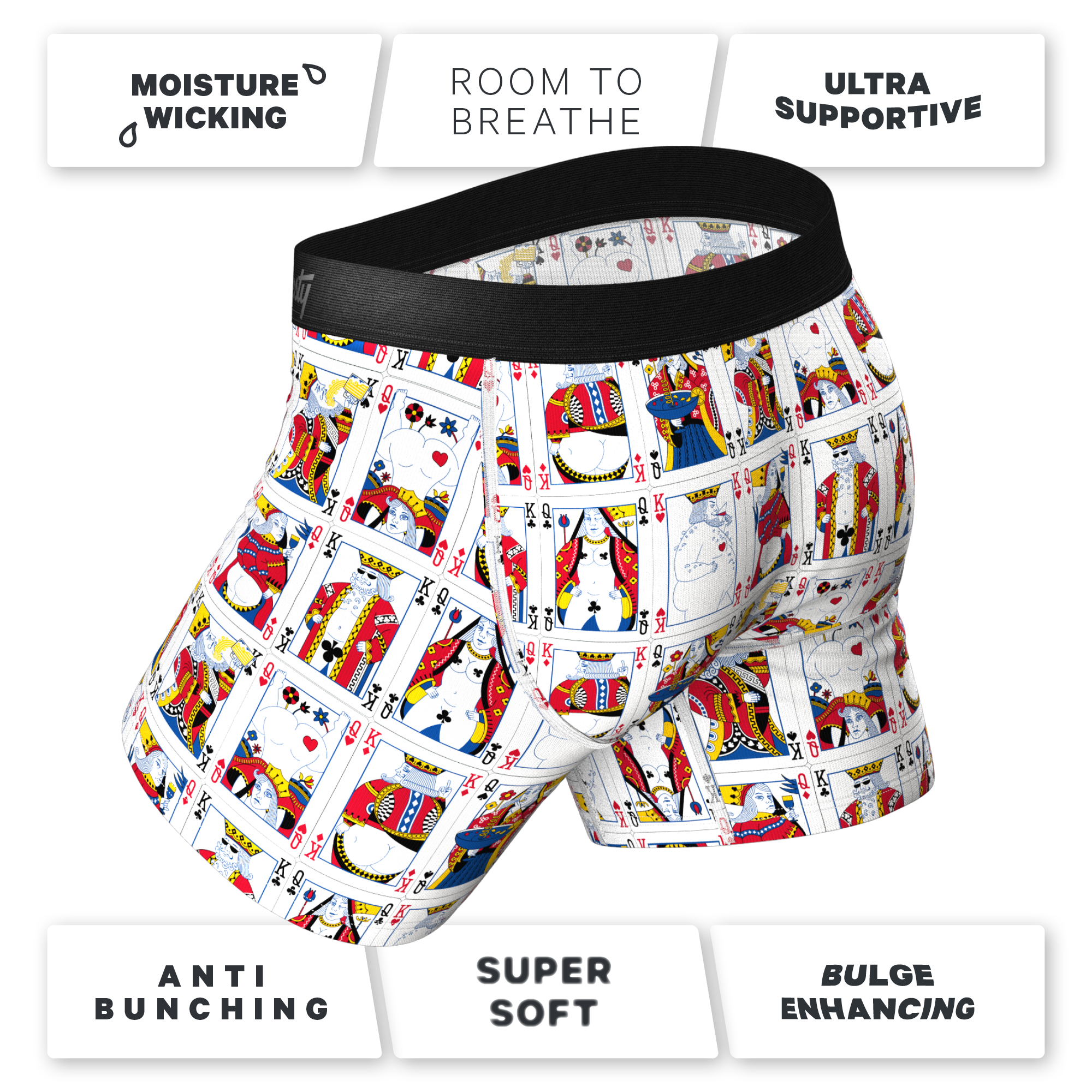 The Strip Poker | Playing Cards Ball Hammock® Pouch Underwear - Shinesty