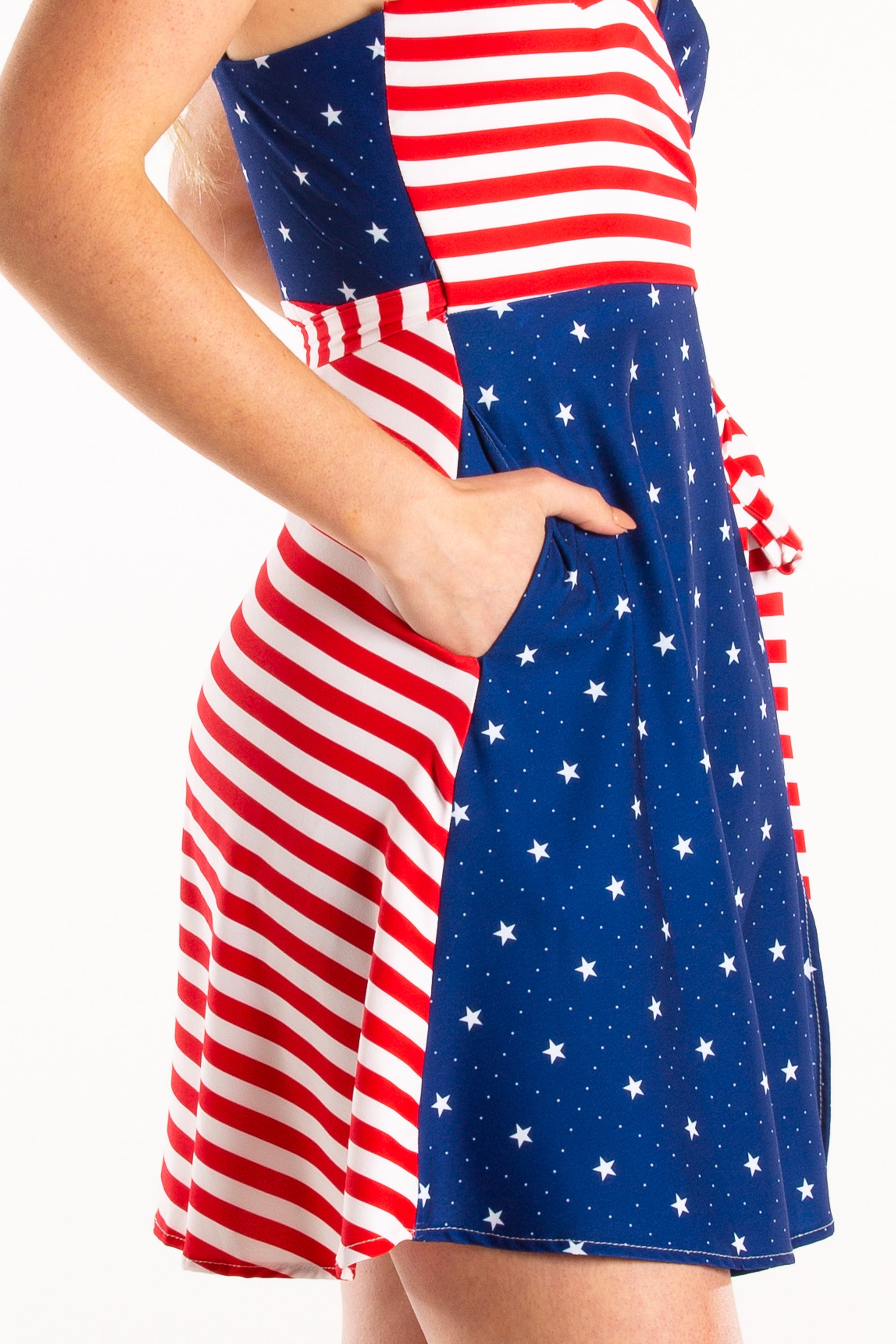 The Sweet Tea | USA Strappy Dress - Shinesty