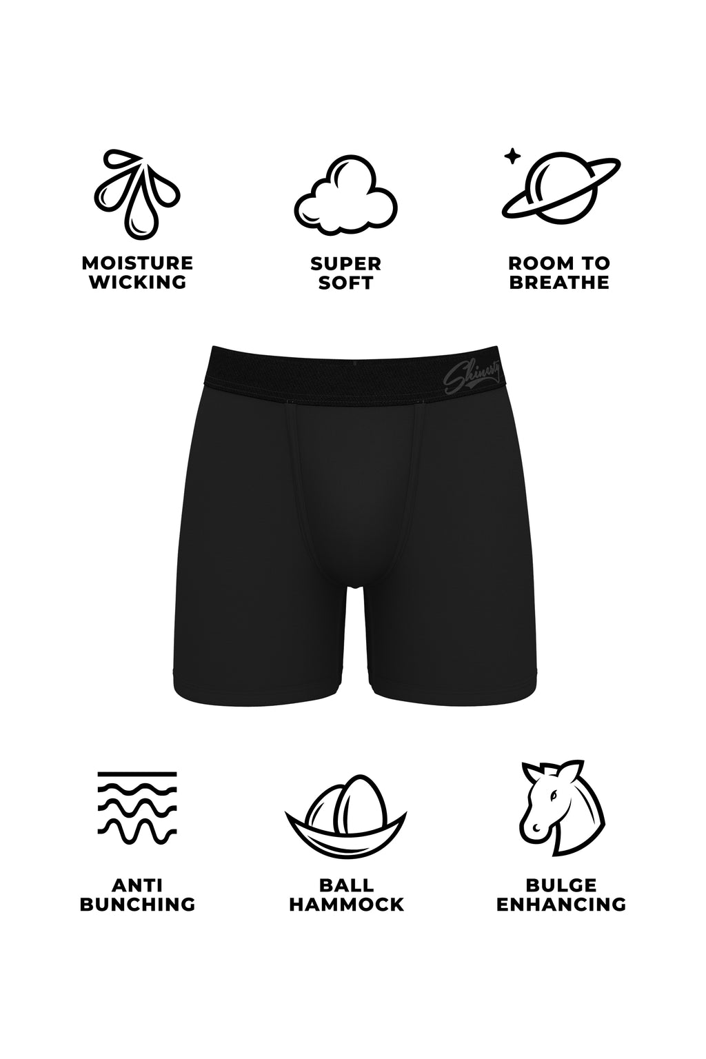 The Threat Level Midnight | Black Bikini and Ball Hammock® Boxer Matching Couples Underwear Pack - Shinesty