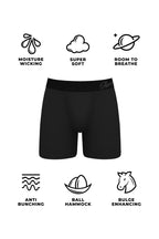 The Threat Level Midnight | Black Bikini and Ball Hammock® Boxer Matching Couples Underwear Pack - Shinesty