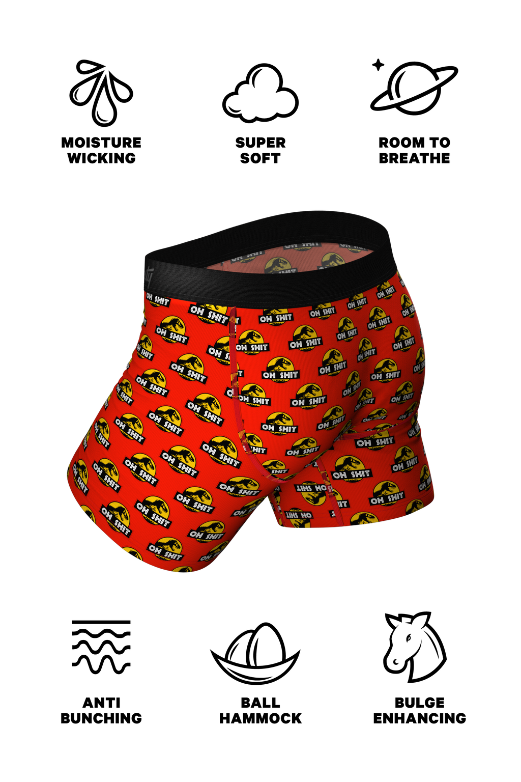 They're Back | Dinosaur Printed Ball Hammock® Pouch Underwear - Shinesty