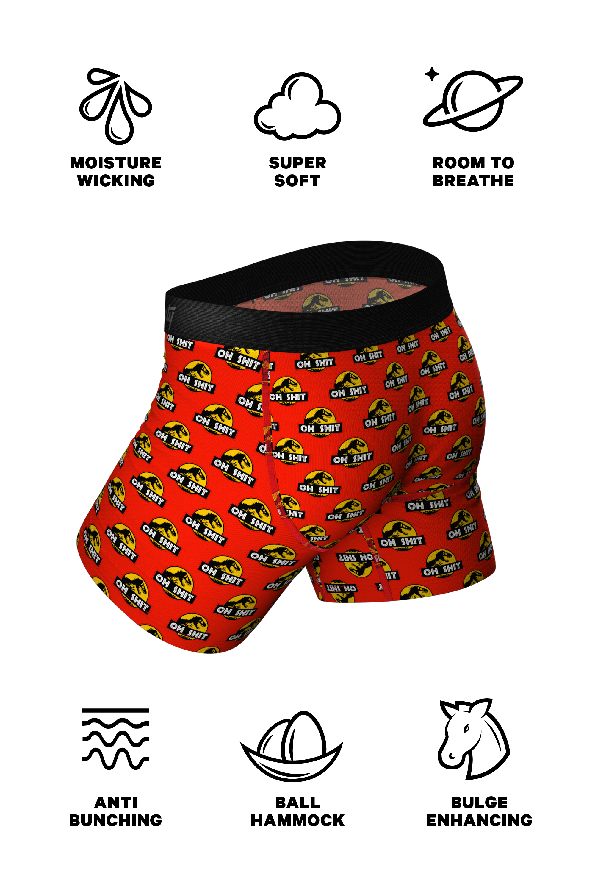 They're Back | Dinosaur Printed Ball Hammock® Pouch Underwear - Shinesty