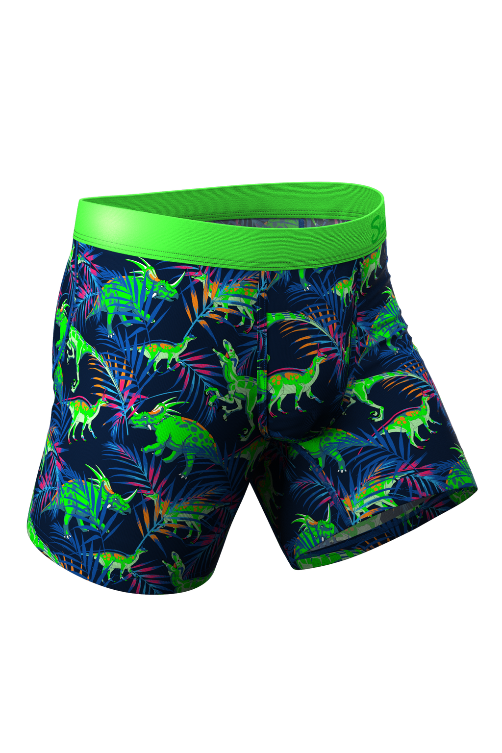 The Triceratop Bottoms | Tropical Dinosaur Printed Ball Hammock® Pouch Underwear - Shinesty