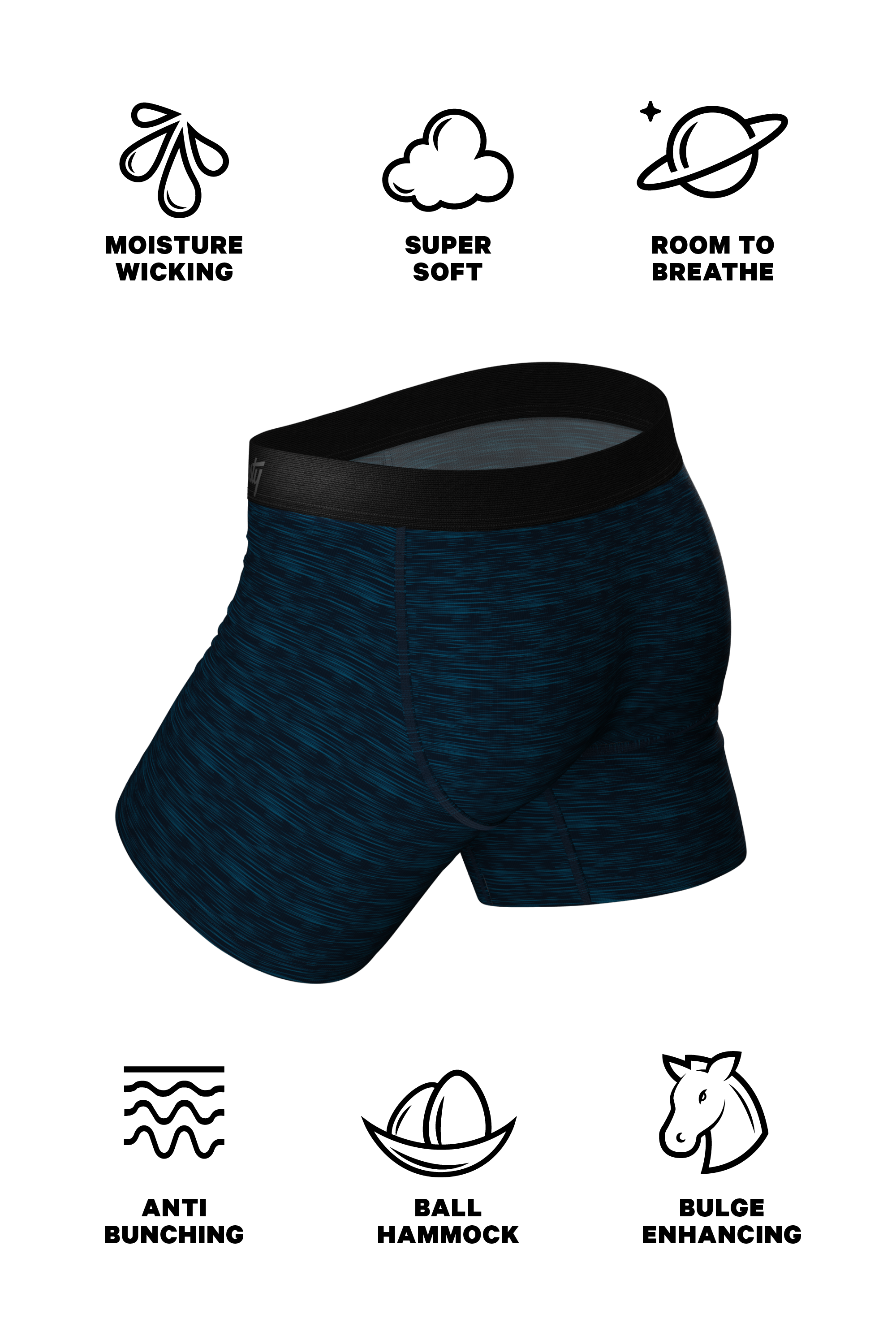 The Tyrant Lizard | Dinosaur Ball Hammock® Pouch Underwear With Fly - Shinesty