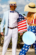 The Baby Azul | Blue USA Seersucker Suit - Shinesty
