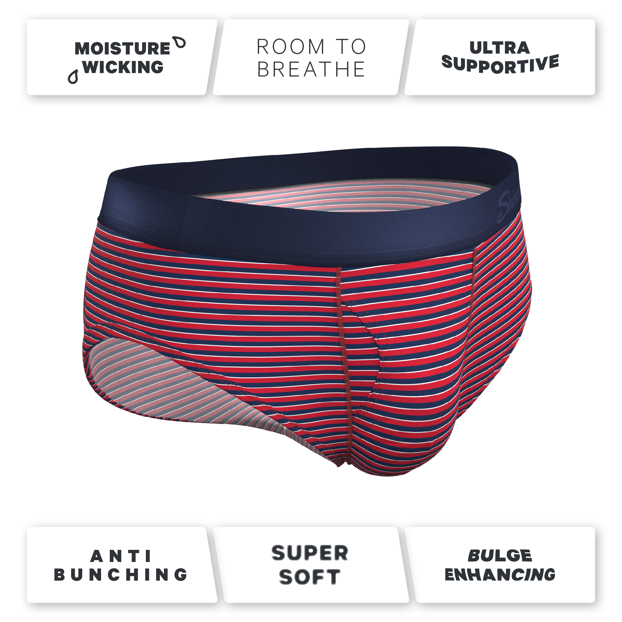 The US of A | USA Stripe Ball Hammock® Pouch Underwear Briefs - Shinesty