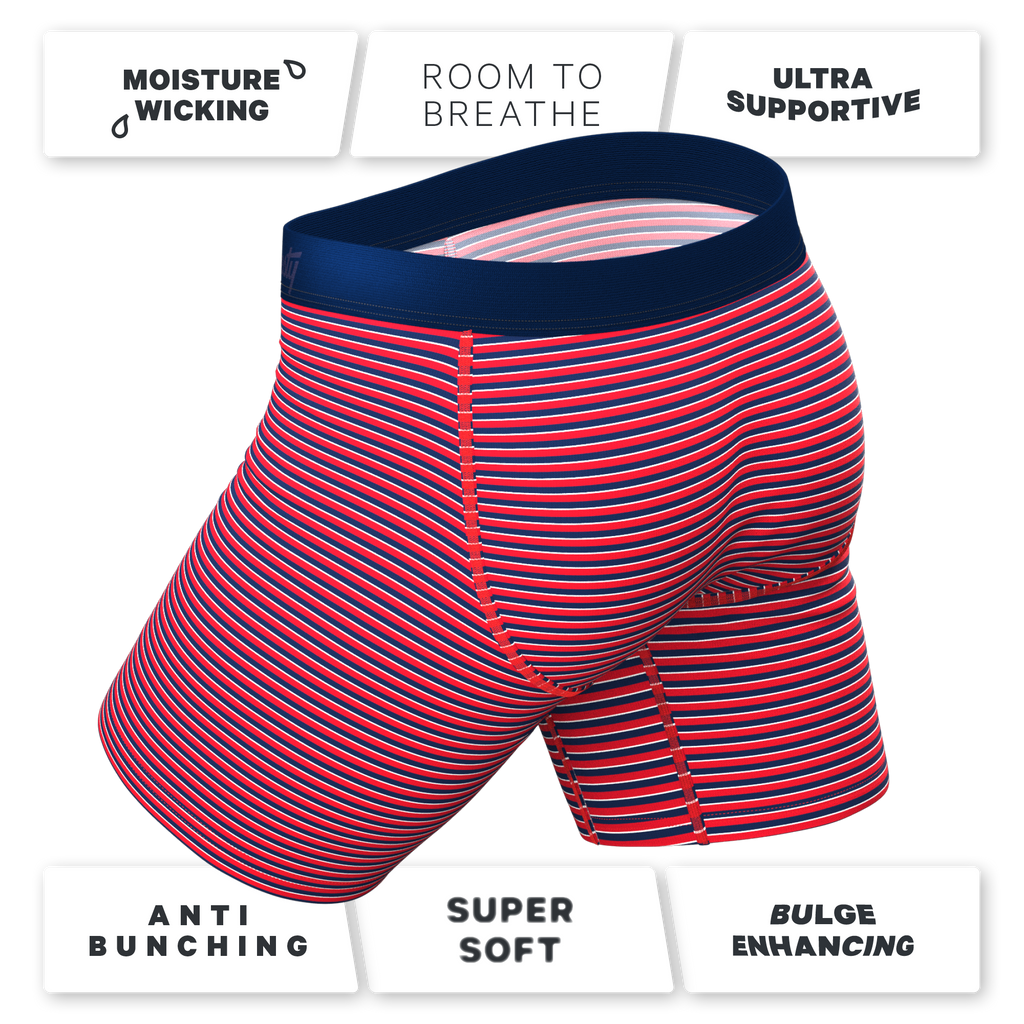 The US of A | USA Stripe Ball Hammock® Boxer - Long Leg - Shinesty