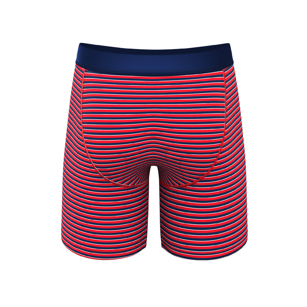 The US of A | USA Stripe Ball Hammock® Boxer - Long Leg - Shinesty