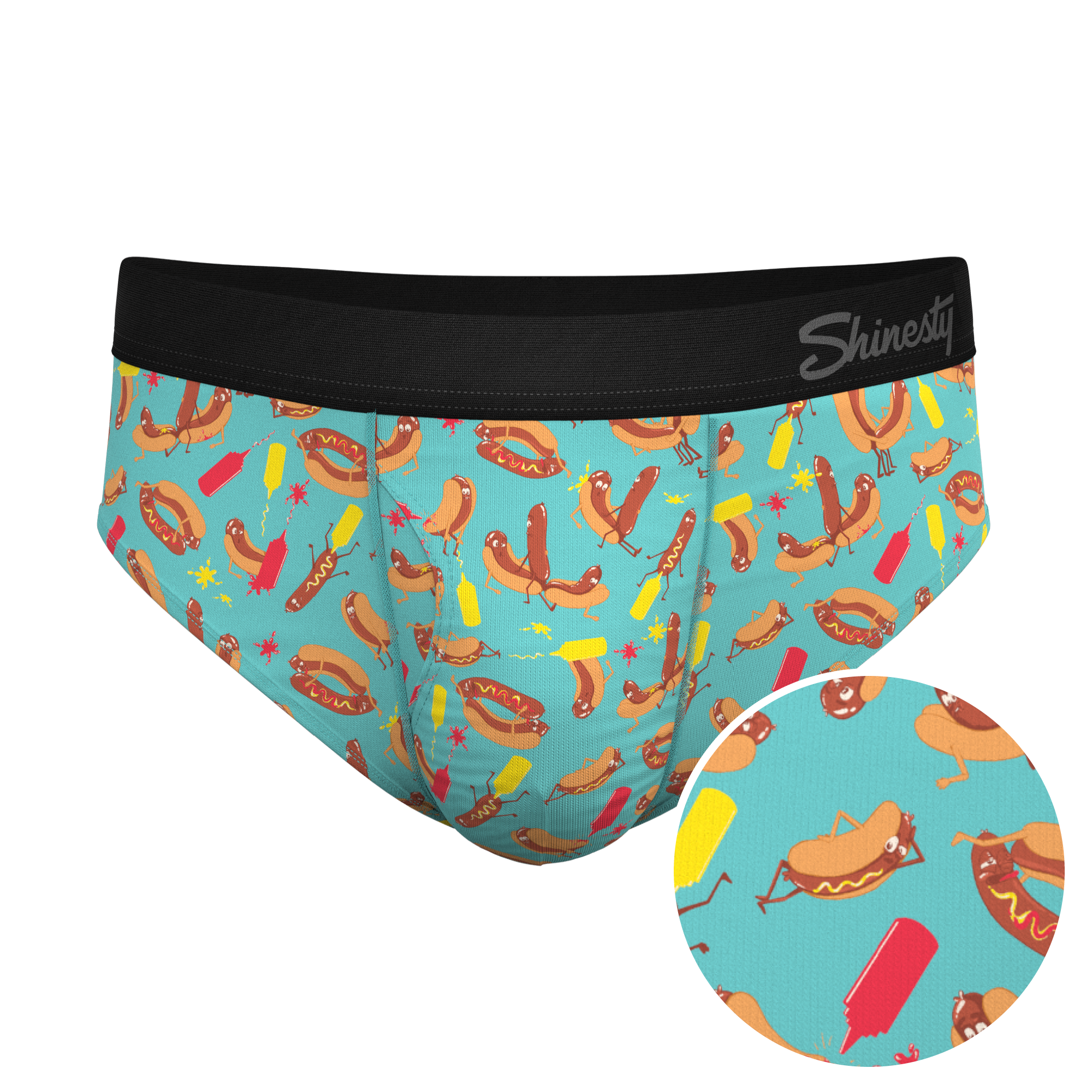 The Use a Condiment | Hot Dogs Ball Hammock® Pouch Underwear Briefs - Shinesty
