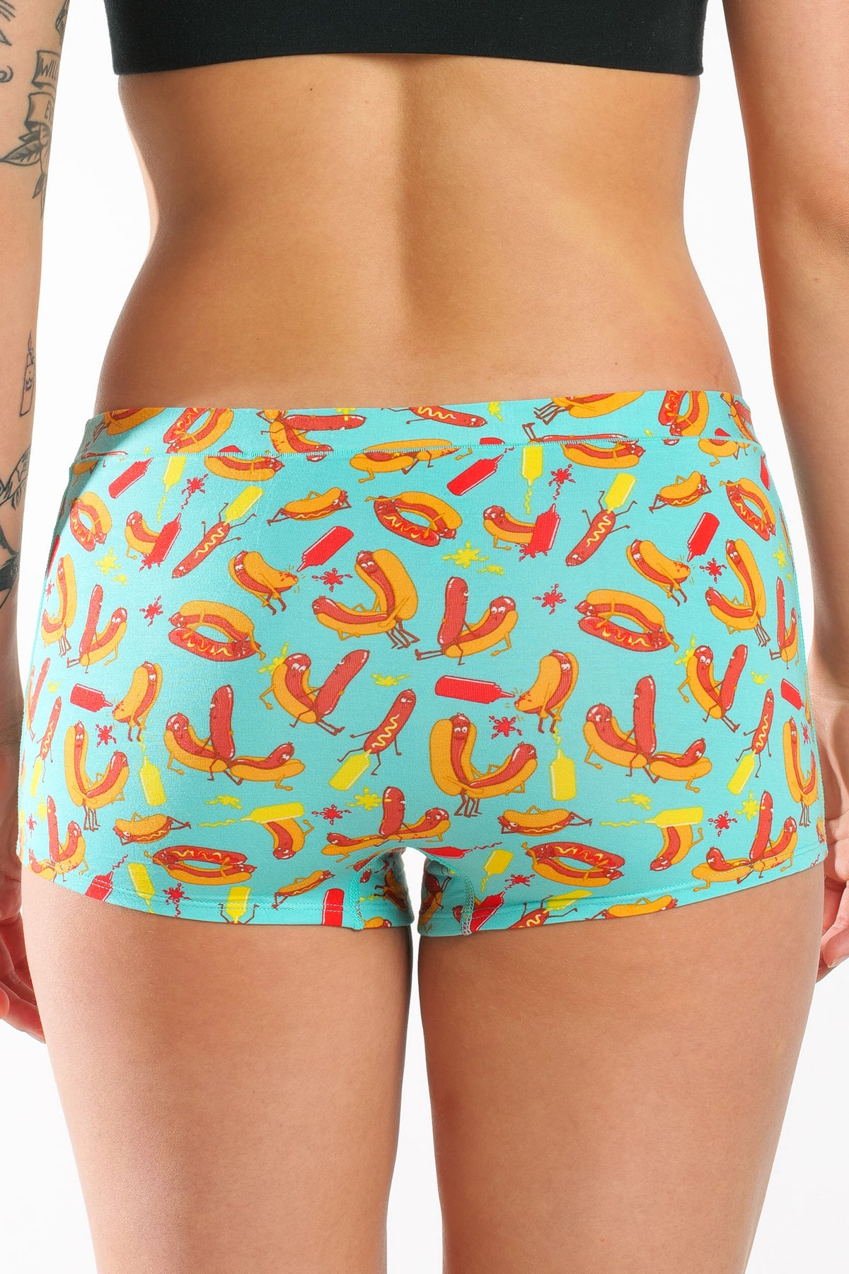 The Use a Condiment | Hot Dogs Modal Boyshort Underwear - Shinesty
