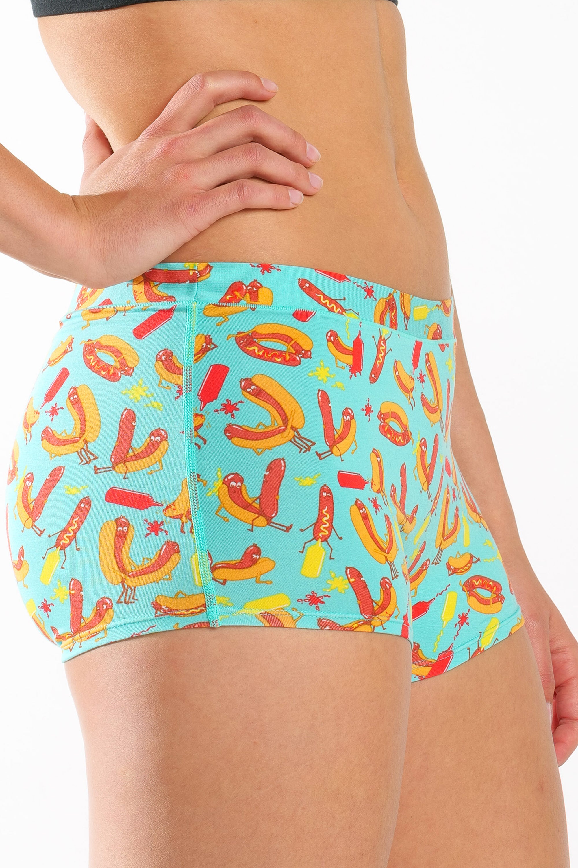 The Use a Condiment | Hot Dogs Modal Boyshort Underwear - Shinesty